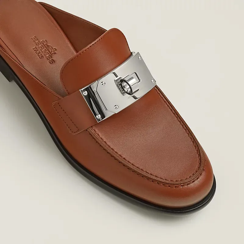 HERMES Iota Mule Brown Slippers