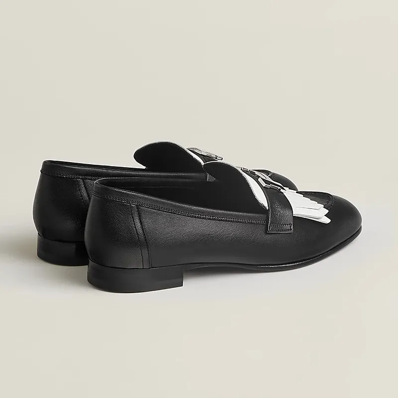 HERMES Royal Black Loafers