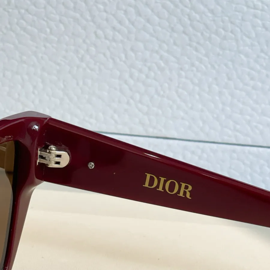 DIOR square frame glasses red/white/black/purple black/blue orange/tawny/tawny black/leopard black color Size 53口21-145