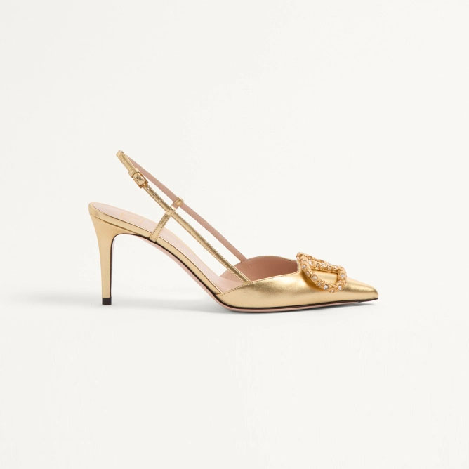 VALENTINO Sapatilhas de camurça com acabamento traseiro (salto de 8cm de altura)