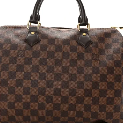 Louis Vuitton Speedy 30 Damier Ebene Canvas Brass Hardware