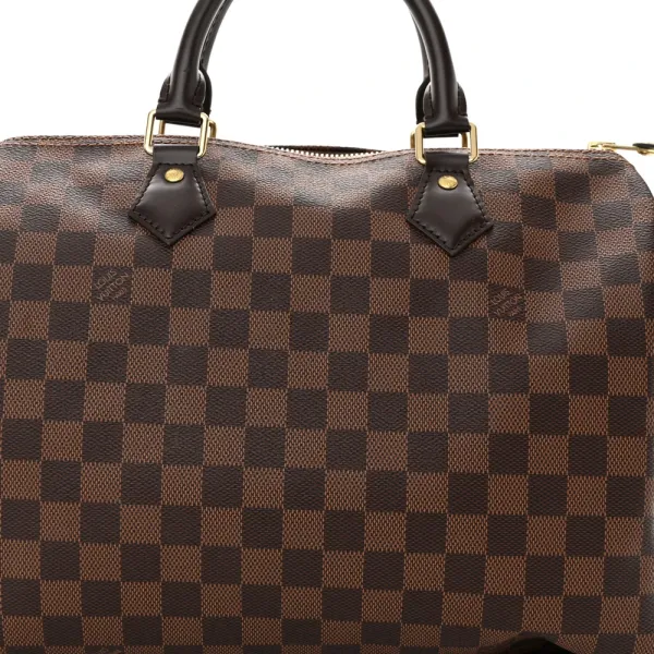 Louis Vuitton Speedy 30 Damier Ebene Canvas Brass Hardware - Image 9