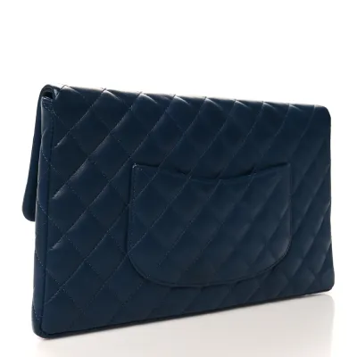 Explore Medium Navy Quilted Designer Clutch