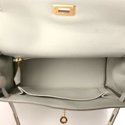 Hermès Kelly Retourne 25 Mushroom Togo Leather Gold Hardware