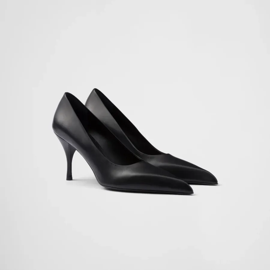 PRADA leather Black High Heels Shoes