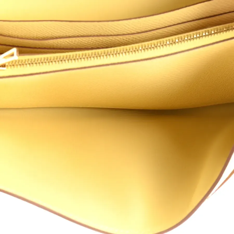 Hermès Constance 18 Long Wallet To Go Epsom Jaune Poussin Epsom Leather Gold Hardware
