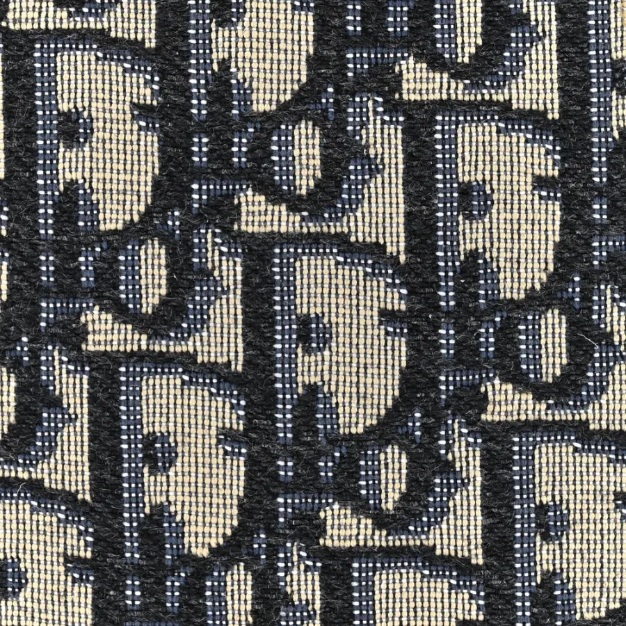 Dior Small Montaigne 30 Phone Holder With Chain Blue Oblique Canvas