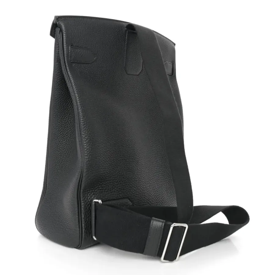 Hermès HAC à Dos GM Backpack Black Togo Leather Palladium Hardware