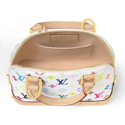 LOUIS VUITTON x Takashi Murakami NANO SPEEDY adjustable shoulder strap white tri-color