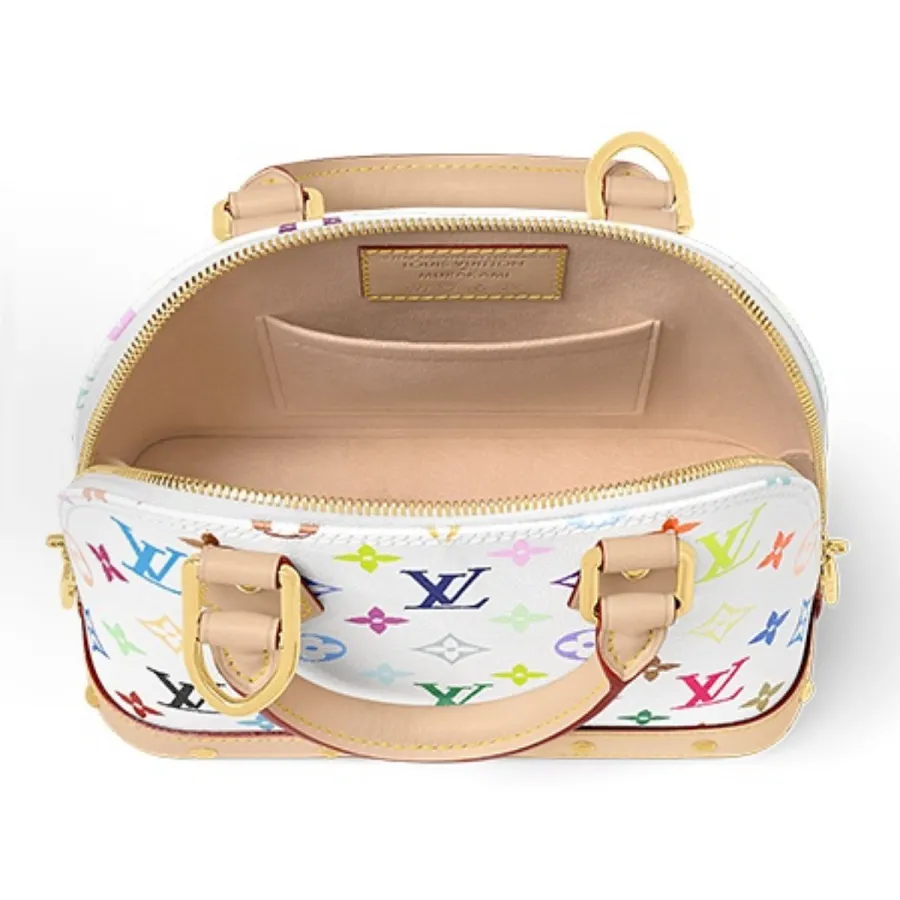 LOUIS VUITTON x Takashi Murakami NANO SPEEDY adjustable shoulder strap white tri-color