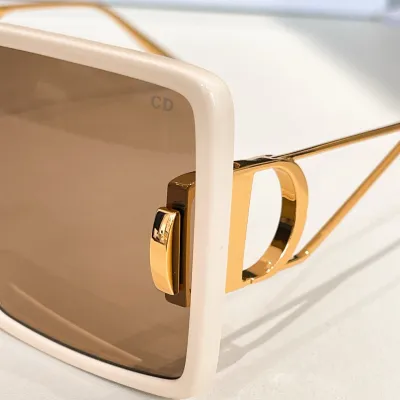 DIOR square frame glasses beige/red/green/black/leopard/grey color Size 64口16-140