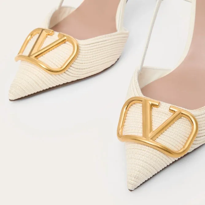 VALENTINO Sheepskin strappy heels