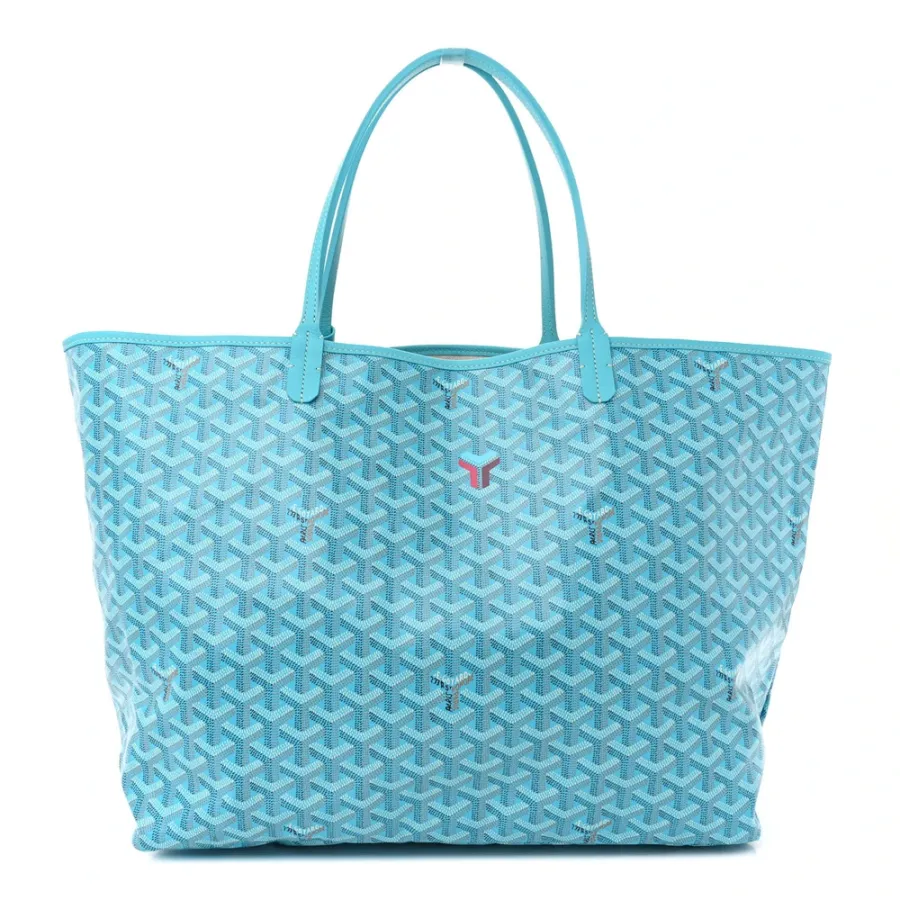Goyard Saint Louis GM Balise Beach Towel Set Turquoise Goyardine Canvas