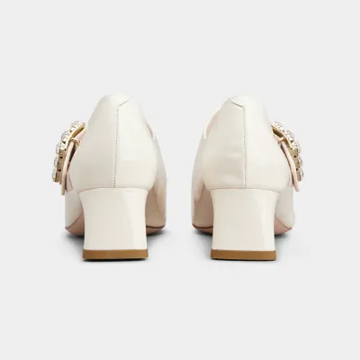 Roger Vivier Très Vivier Dasiy Mary Janes In Black/White Patent Leather With Crystal Buckle (Heel Height 4.5cm)