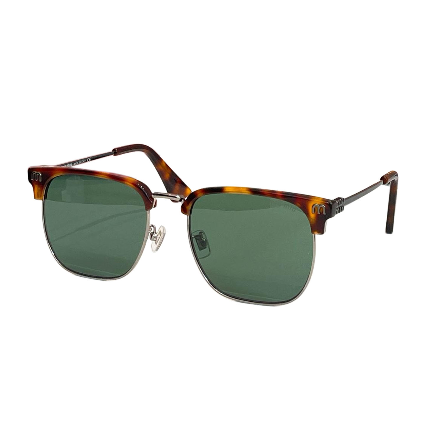 Óculos Miu Miu Clubmaster cor leopardo verde/leopardo marrom/ouro roxo/prata roxa/preta/cinza Tamanho 54口20-145