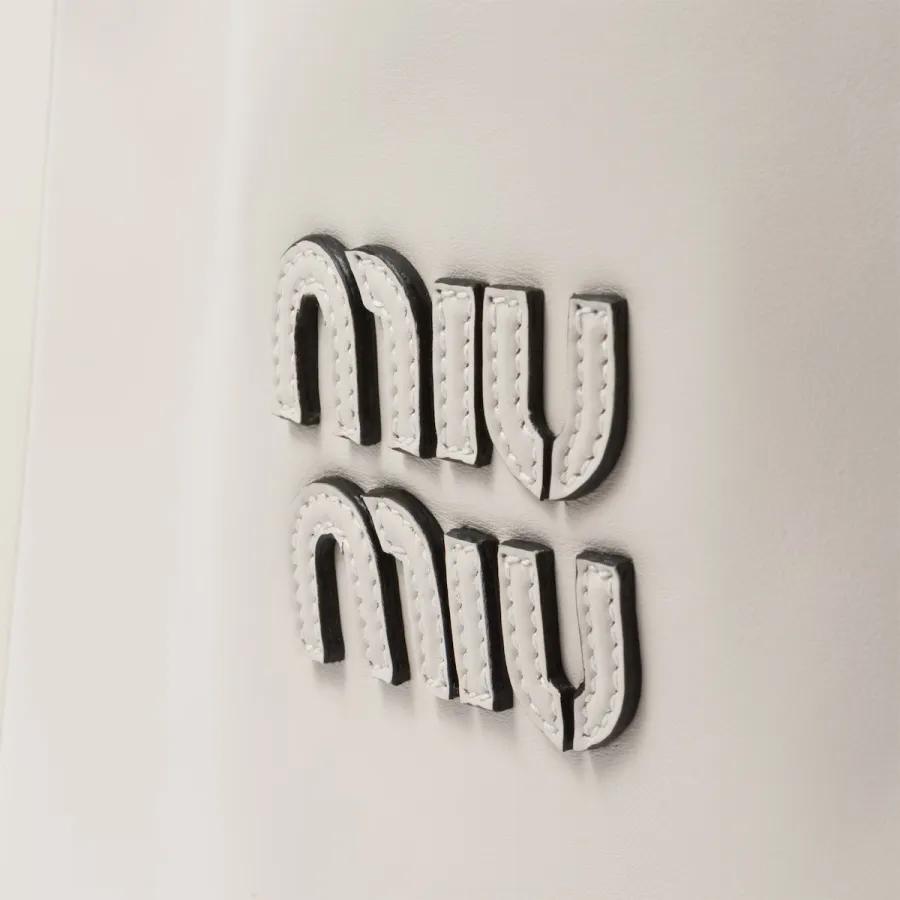 Miu Miu IVY Calfskin Leather Hobo white Tote Bags