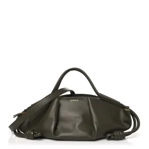 Loewe Paseo Bag Small Dark Khaki Green Shiny Nappa Calfskin Leather