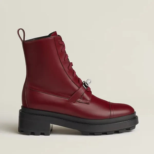 HERMES Funk Red ankle boots