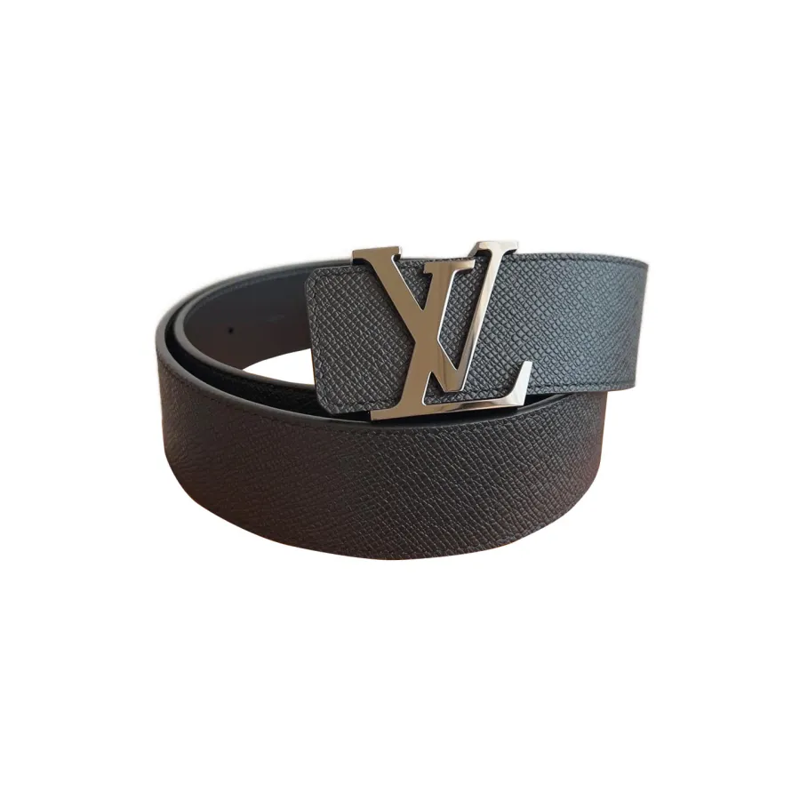 Louis Vuitton Men's Initiales Belt In Black Calfskin With Gold/Silver Hardware 40mm