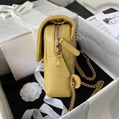 Chanel Yellow / Purple / Red / White / Black Quilted Caviar Leather Backpacks