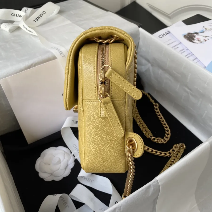 Chanel Yellow / Purple / Red / White / Black Quilted Caviar Leather Backpacks