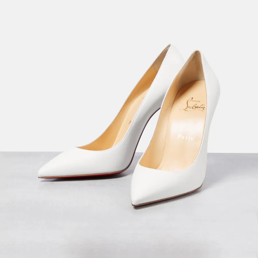 Christian Louboutin White pointy stiletto heels