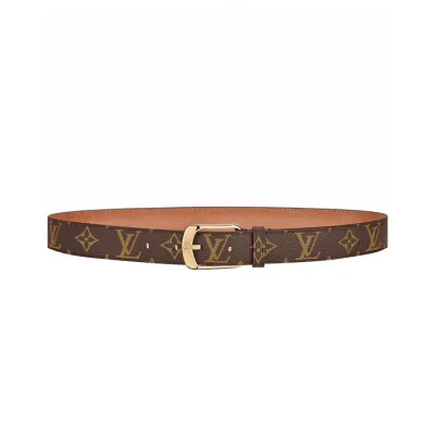 Louis Vuitton Women's Ellipse Belt In Brown Monogram Canvas With Gold Hardware 35mm
