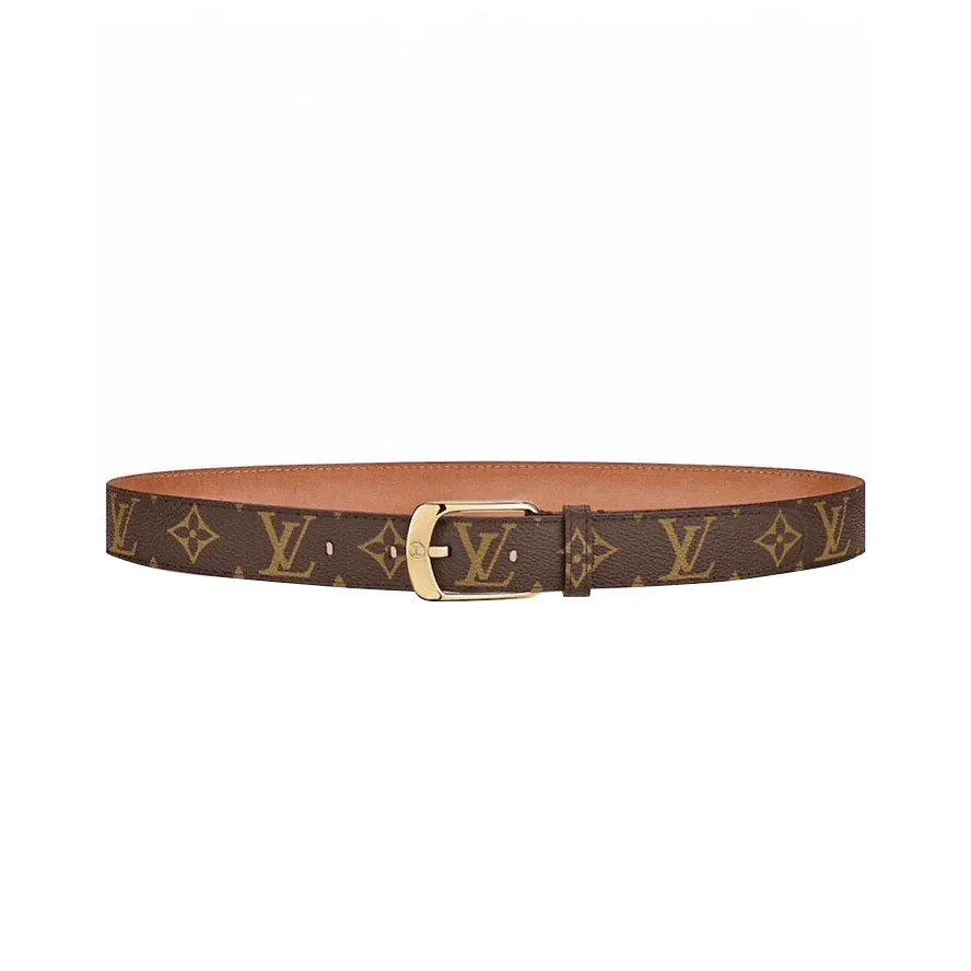 Louis Vuitton Women's Ellipse Belt In Brown Monogram Canvas With Gold Hardware 35mm