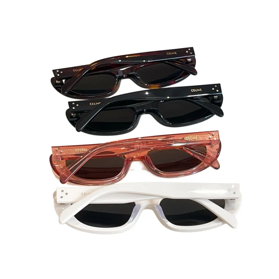 Celine Oval glasses black/red/leopard/white color Size 54口18-145