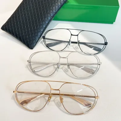 Bottega Veneta Pilot glasses black/silver/gold color Size 61口15-140