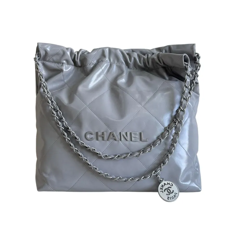 Chanel 22bags Silver / Grey Shoulder Bags