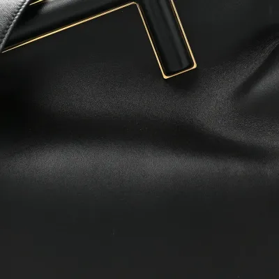 Fendi Medium Fendi First Black Shiny Nappa Leather Gold Hardware