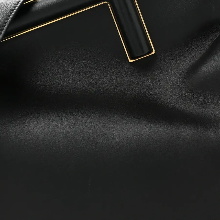 Fendi Medium Fendi First Black Shiny Nappa Leather Gold Hardware