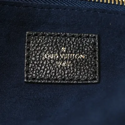 Louis Vuitton Neverfull MM Black Giant Monogram Empreinte Leather