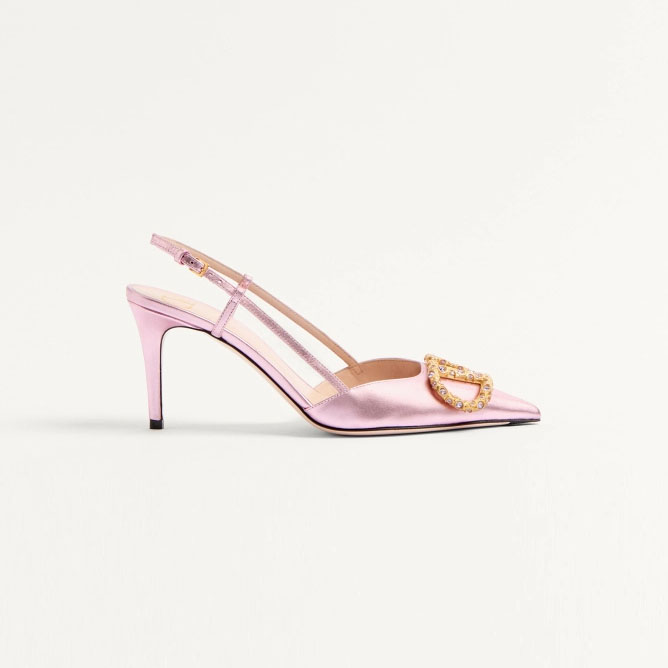 VALENTINO Sapatilhas de camurça com acabamento traseiro (salto de 8cm de altura)