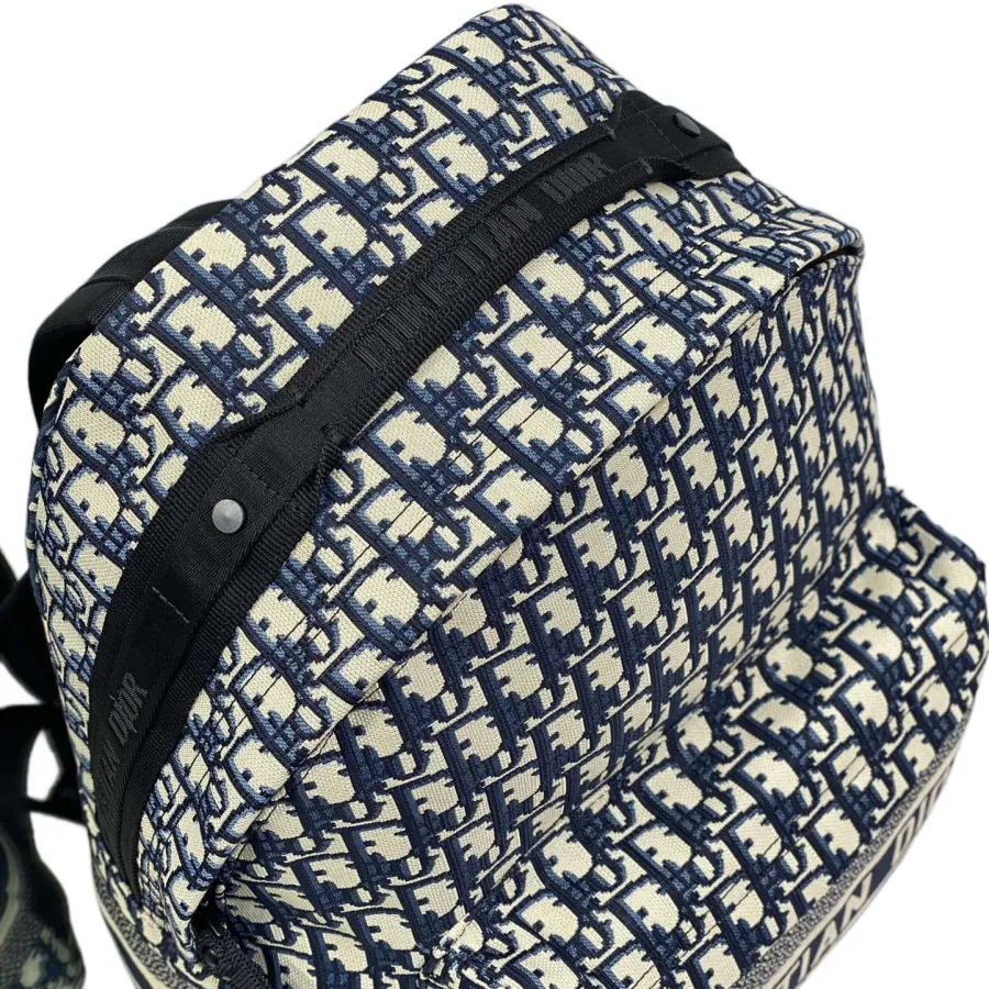 Dior Travel Backpack In Blue Dior Oblique Jacquard