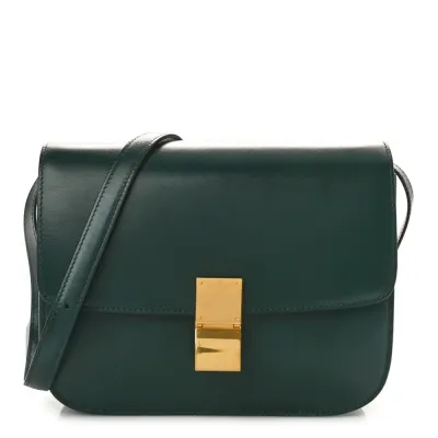 Celine Medium Classic Box Medium Flap Bag Amazone Box Calfskin Leather Gold Hardware
