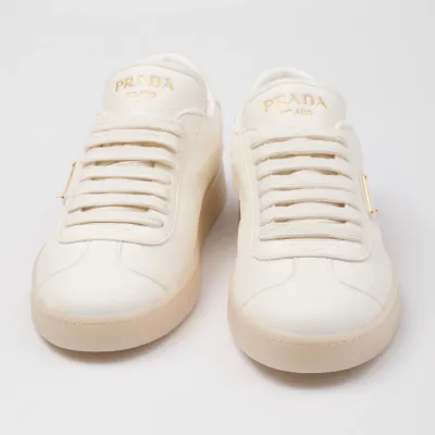 PRADA white leather sneakers