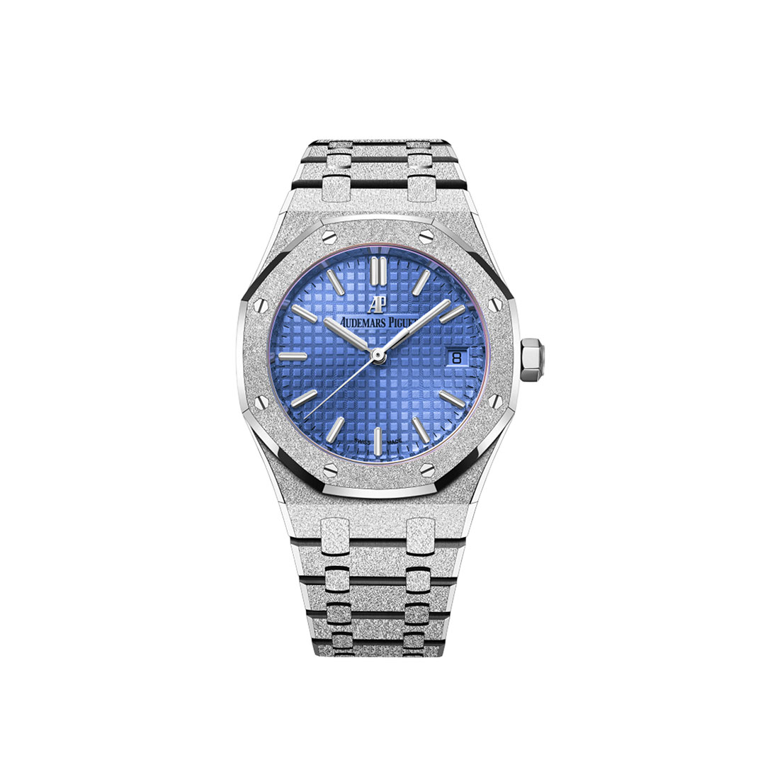 AUDEMARS PIGUET-ROYAL OAK-15410BC.GG.1224BC.01-Mostrador Azul Frosty Gold-41MM