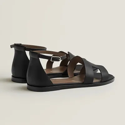HERMES Santorini black Sandal