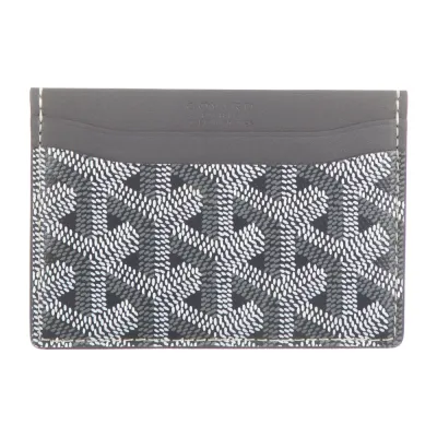 Goyard Small Card Holder Grey Goyardine Canvas