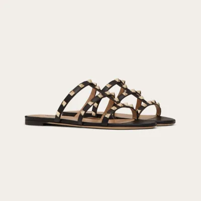 VALENTINO Black Slipper style flat sandals