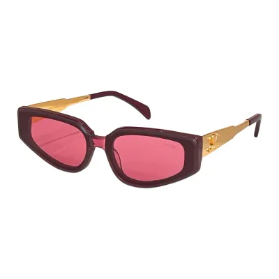 Celine square frame glasses black gold/beige/ivory/white/burgundy color Size 51口21-145