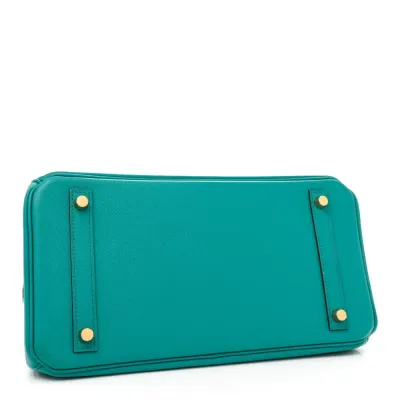 Hermès Birkin 30 Bleu Paon Epsom Leather Gold Hardware