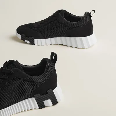HERMES Black Sneakers Bouncing Sports Shoes