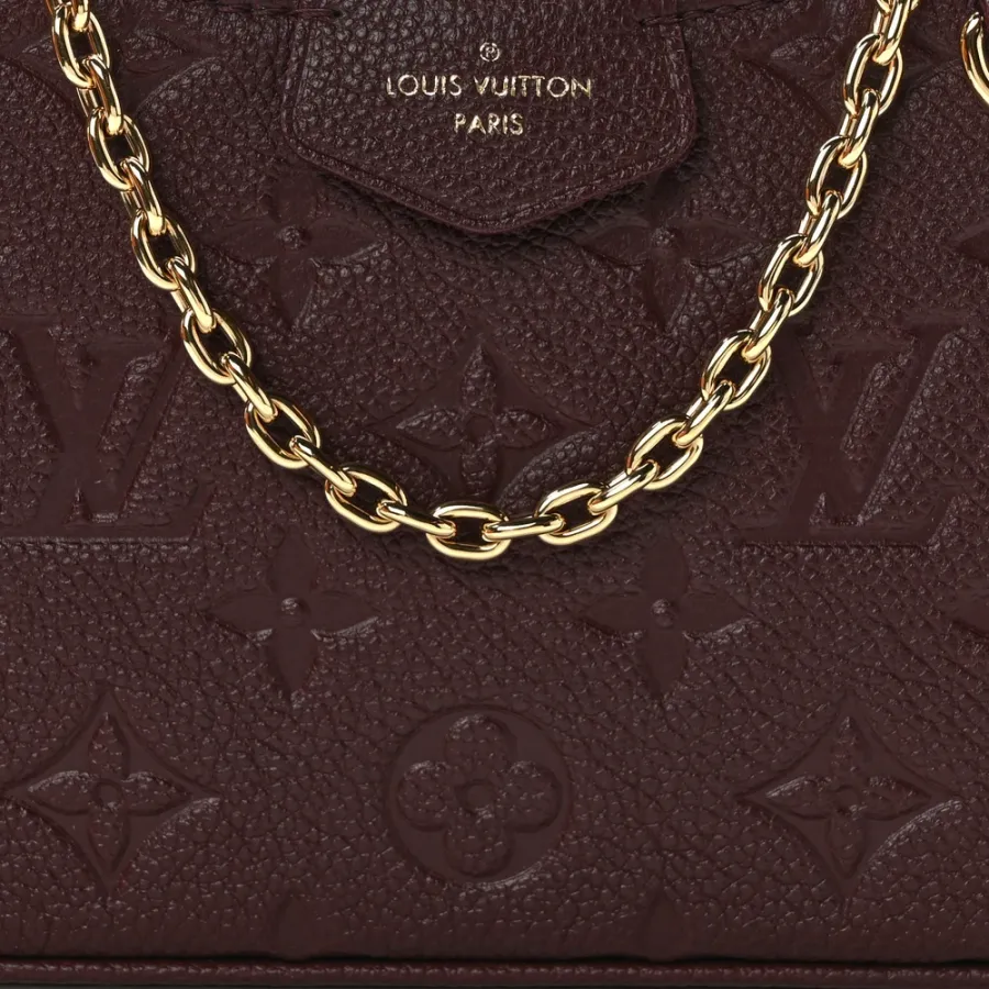 Louis Vuitton Easy Pouch on Strap PM Wine Empreinte Leather
