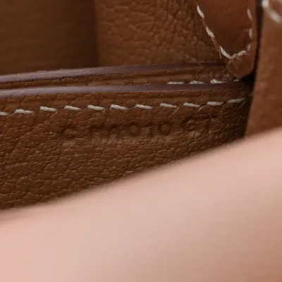 Lushentic Hermès Mini Sac Roulis Brown Evercolor Leather Palladium Silver Hardware