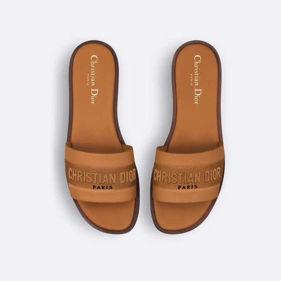 Dior brown flat slippers