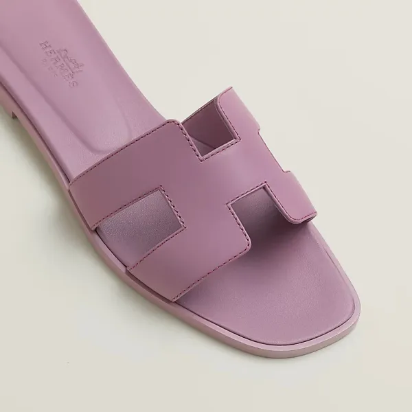 HERMES Oran purple Slippers - Image 4