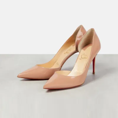 Christian Louboutin Nude patent heels